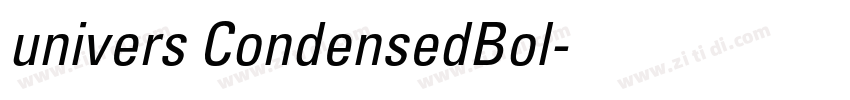 univers CondensedBol字体转换